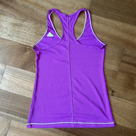Adidas running tank, purple and lime green - Picture 3 of 6